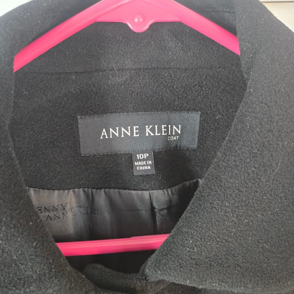 ANNE KLEIN LAMBSWOOL CASHMERE WOMANS LINED SIZE 10P COAT - Picture 3 of 10